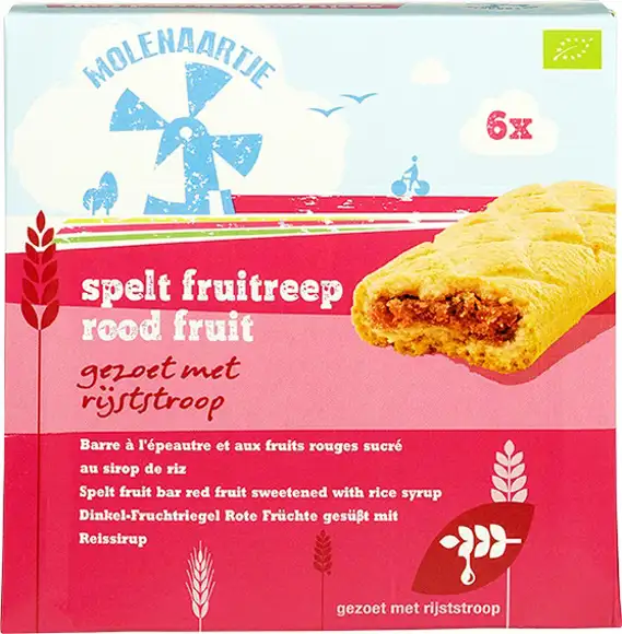 Spelt fruitreep rood fruit