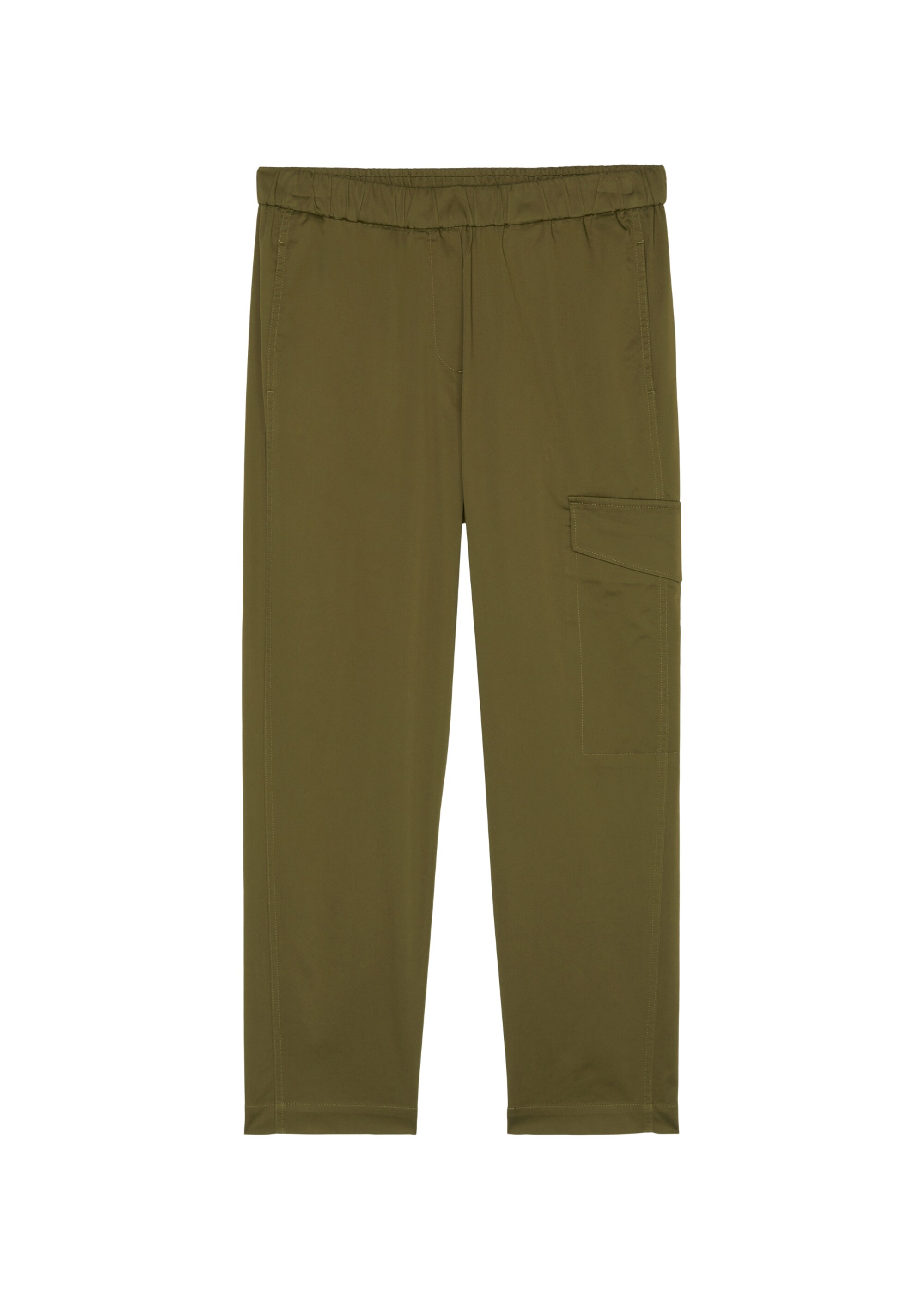 Cargo-Schlupfhose taperedaus Baumwoll-Satin-Stretch