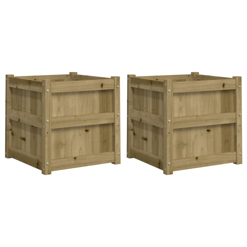 Jardinières 2 pcs bois de pin imprégné