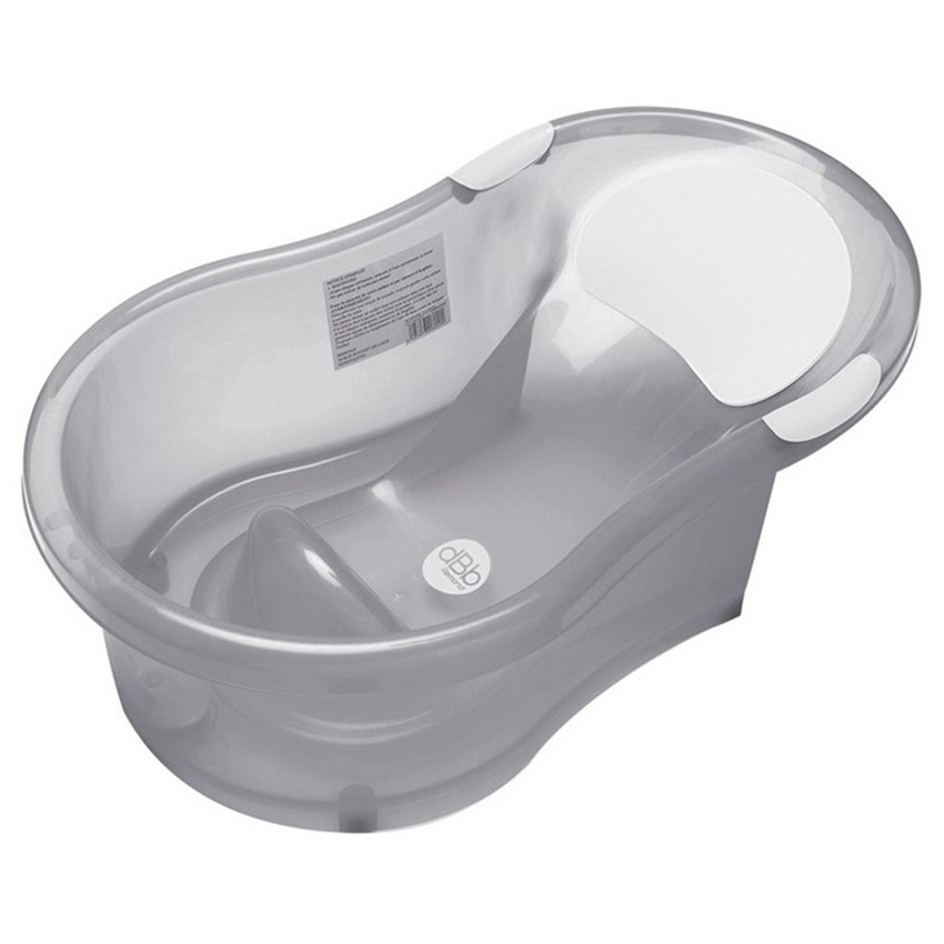 Baignoire avec transat intégré 0/6 mois - Gris translucide