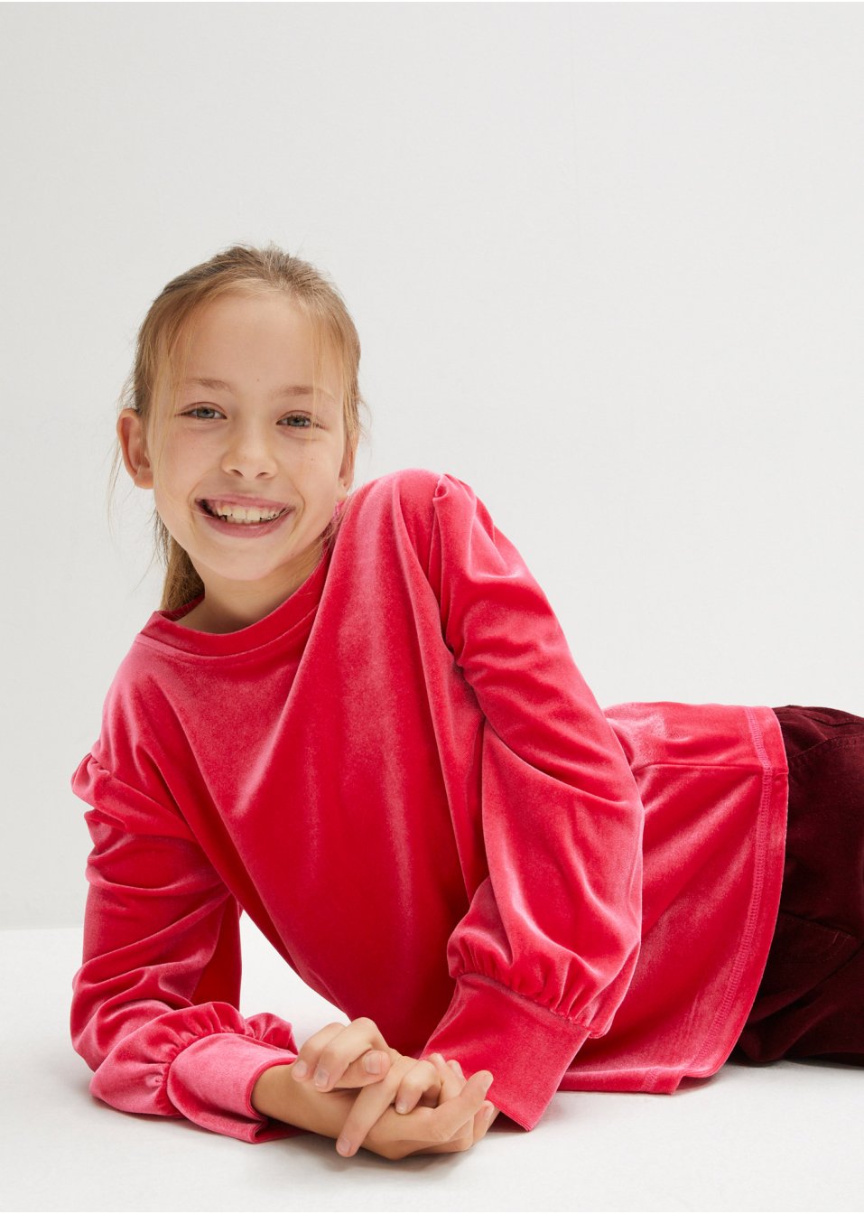 T-shirt manches longues fille en velours