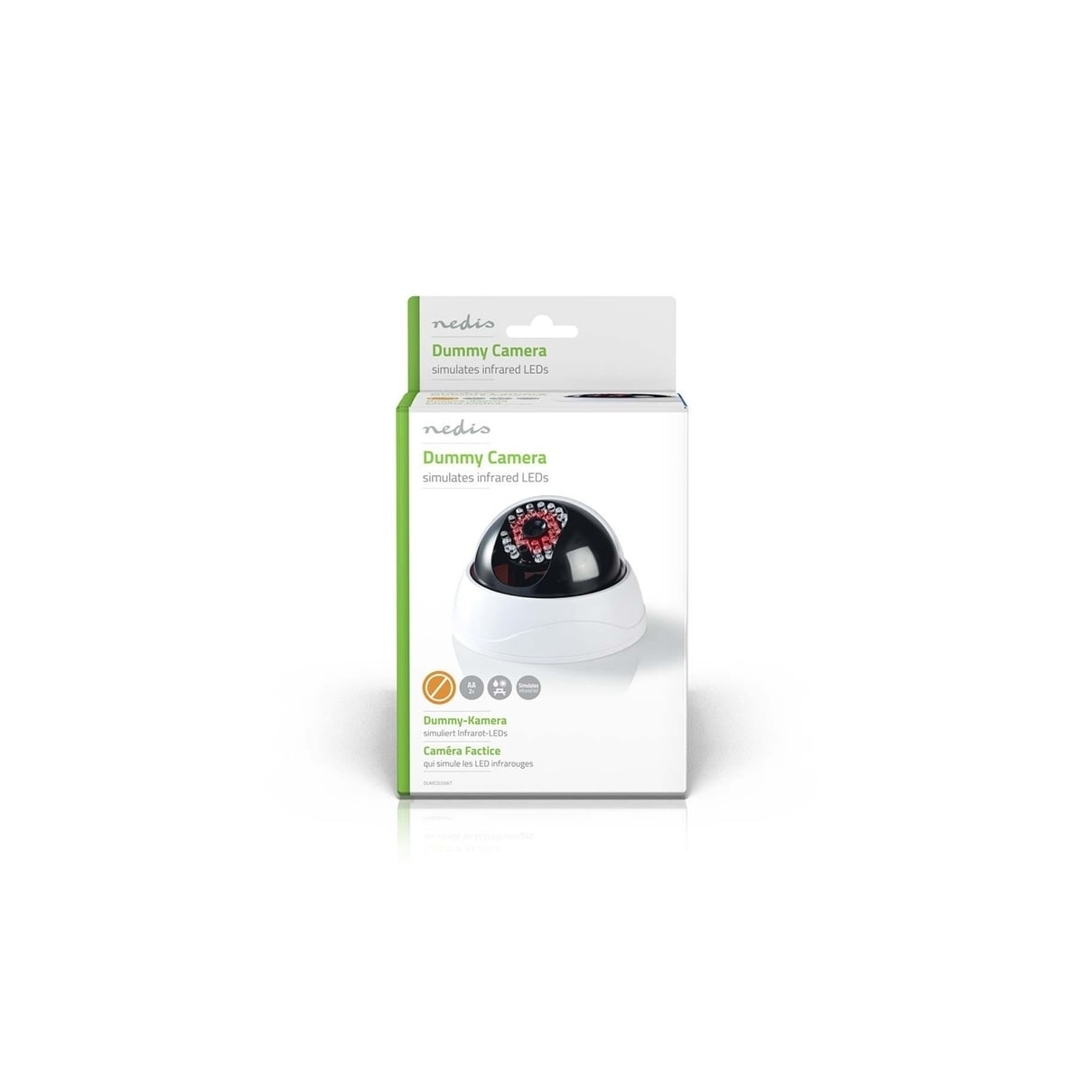 Nedis Dummy Security Camera | Kuppel | Batteri drevet | Innendørs | Hvit
