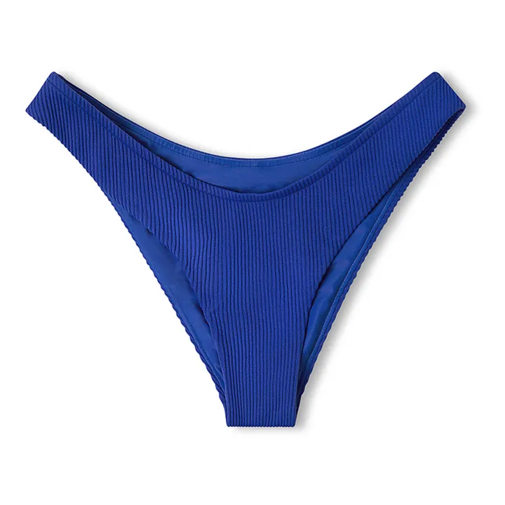 Zulu & Zephyr Bas de Maillot Marine Côtelé | Bleu