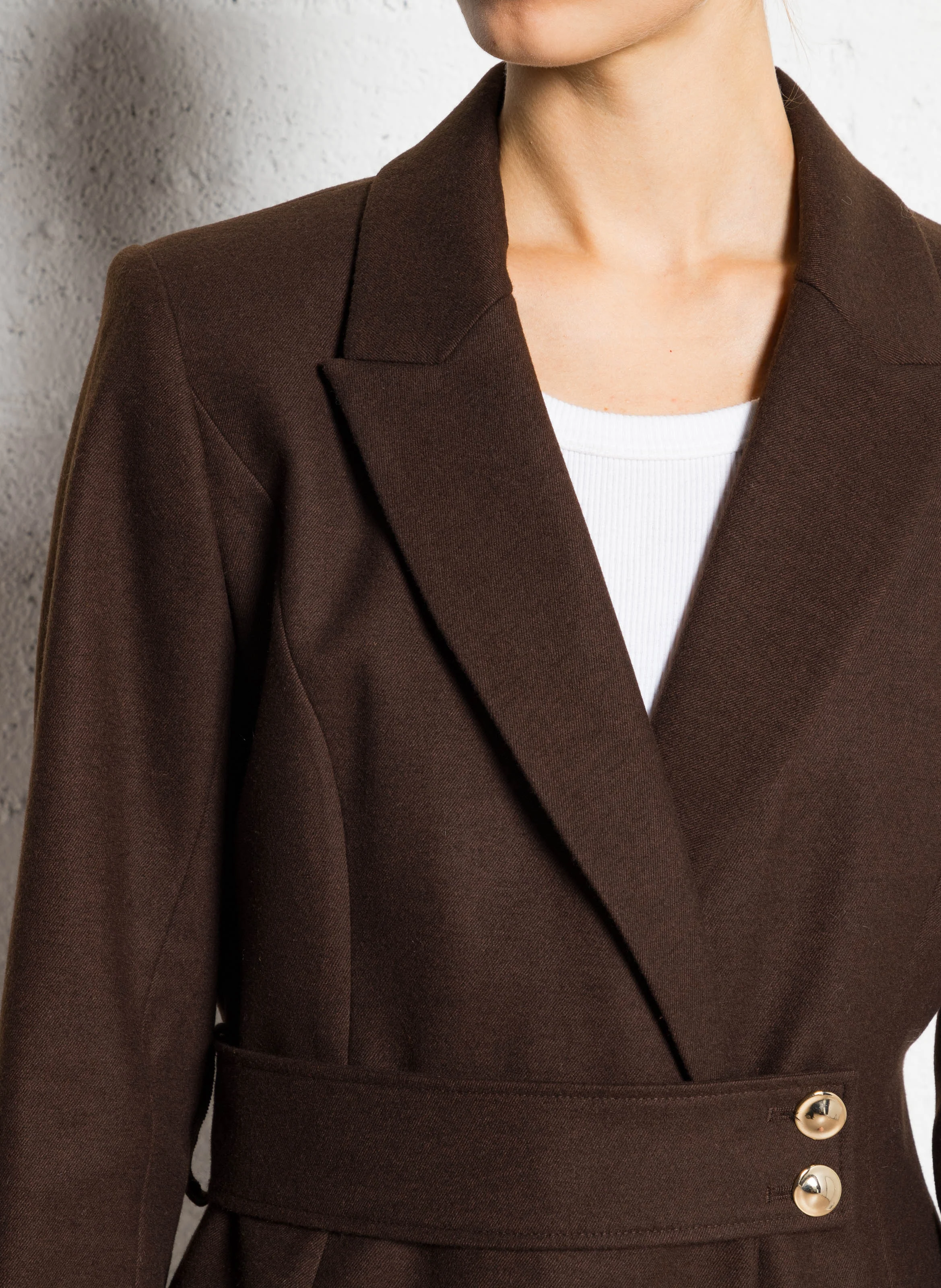 BULE - Veste tailleur ajustée | Marron