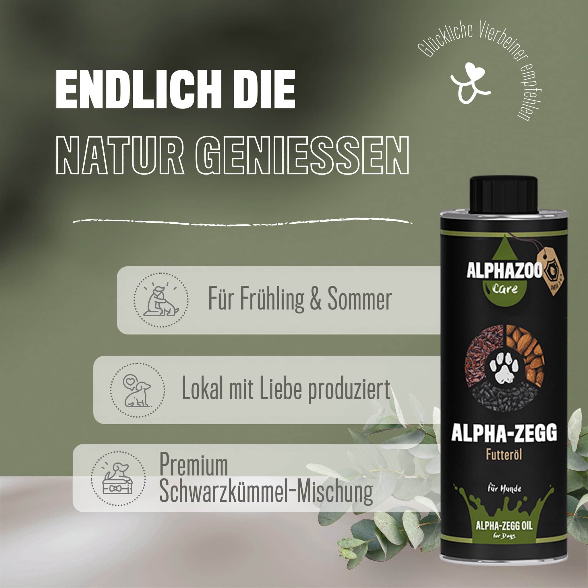 ALPHAZOO Alpha-Zegg Futteröl für Hunde