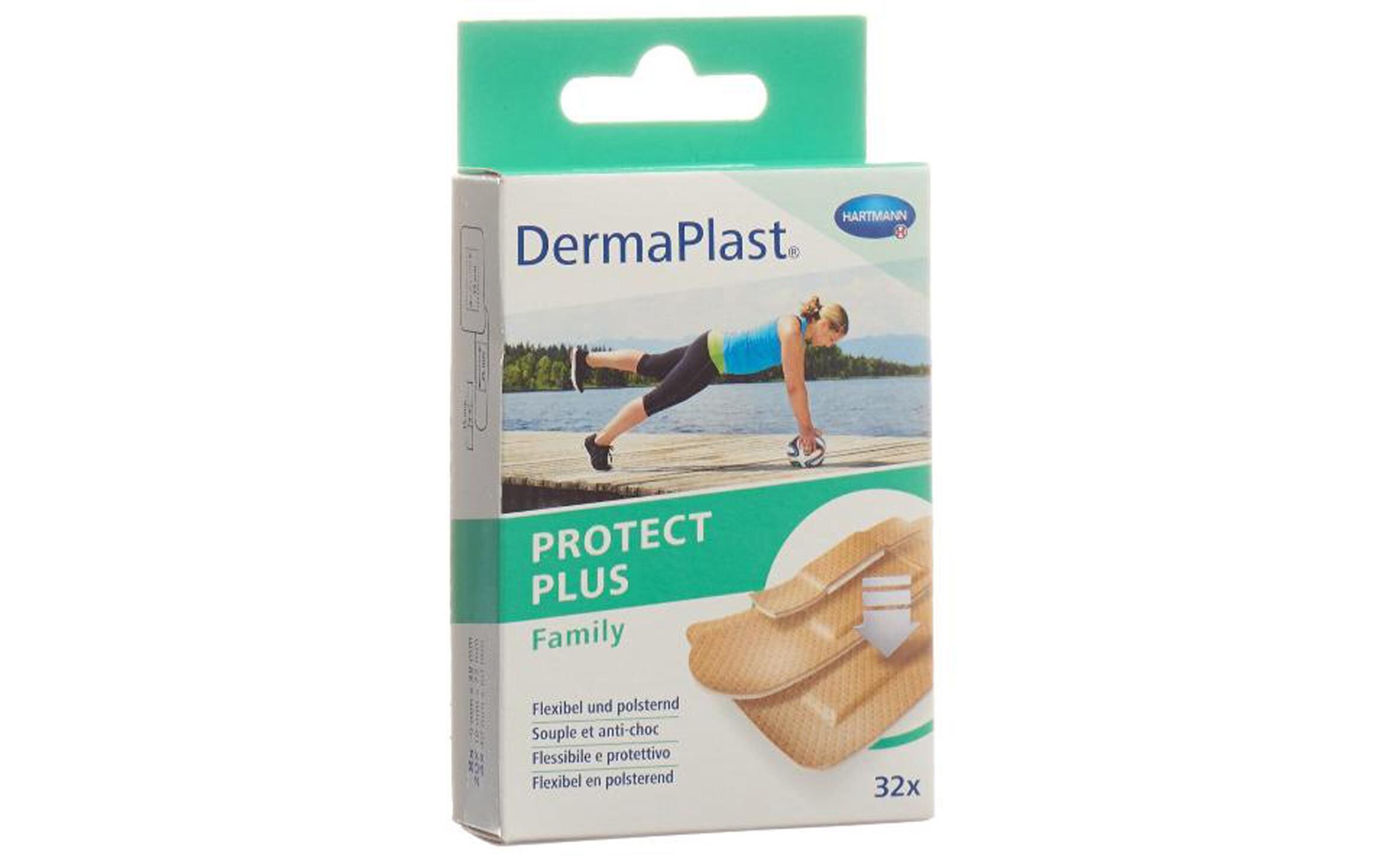 Wundpflaster Protect Plus Family 32 StückPflaster in verschiedenen Grössen