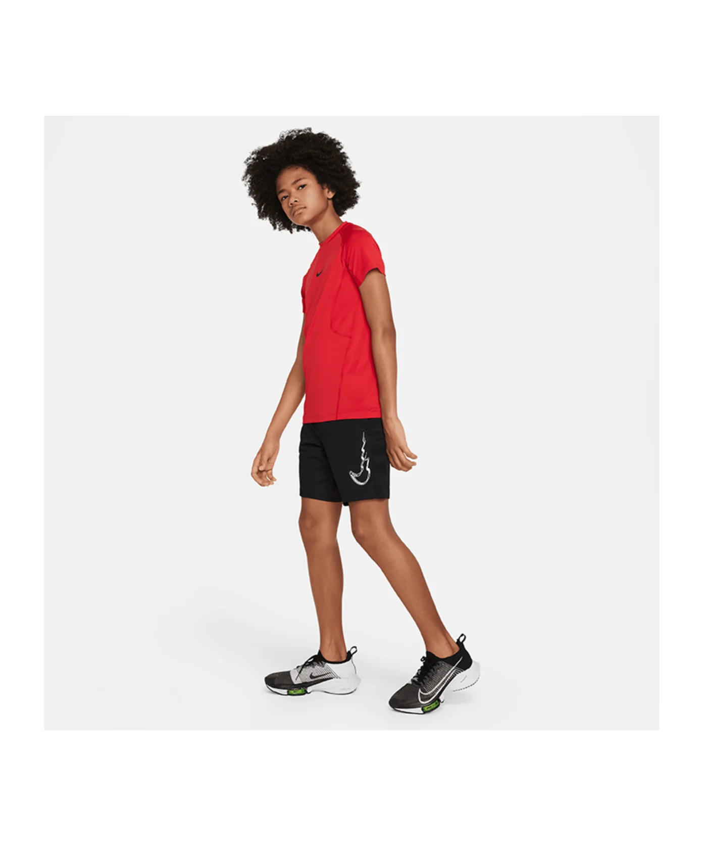 Nike Dri-FIT Trophy Shorts Kids Schwarz Weiss F010