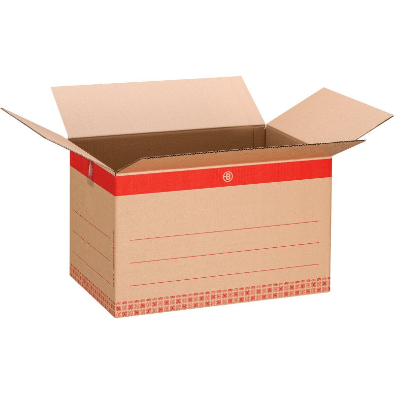 Caisse déménagement Bruneau kraft brun simple cannelure L 55,5 x l 34 x H 36 cm