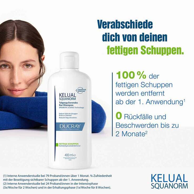 Ducray Kelual Squanorm Anti-Schuppen Shampoo fettig, 400 ml