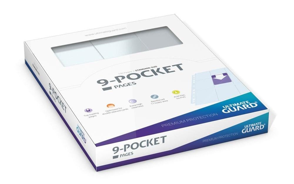 Ordner-Einlagen 9-Pocket Pages 100 Stk.Hochwertige Ordnerseiten mit 9 Taschen