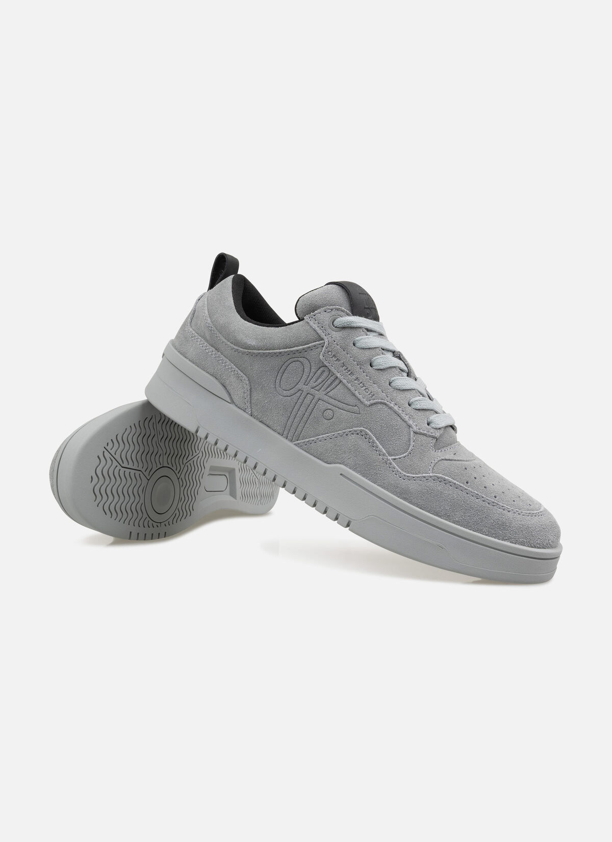 Off The Pitch Fullstop Suede Sneakers Heren Grijs
