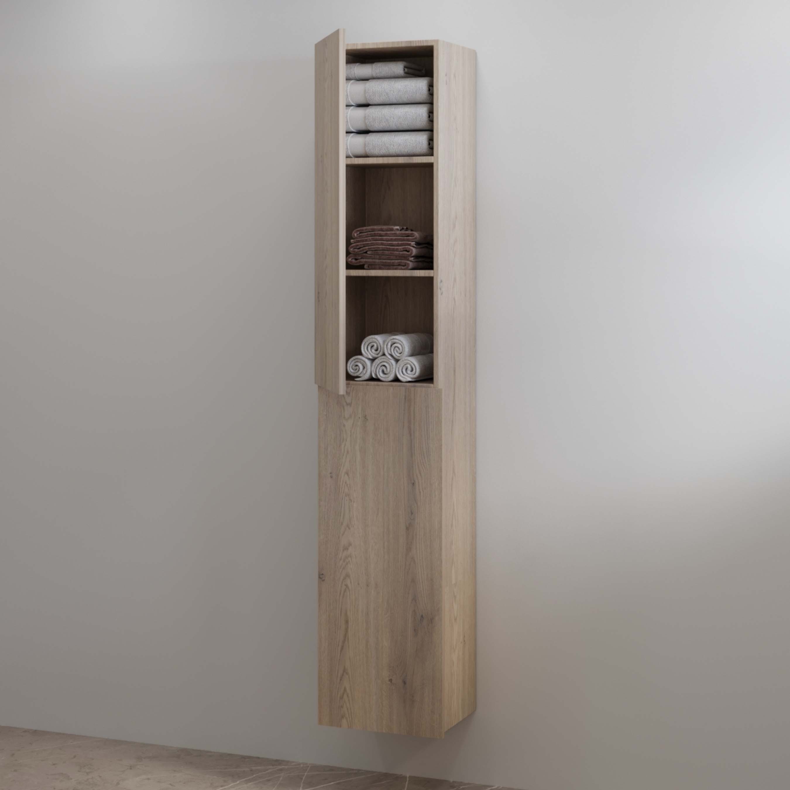 Best Design Blanco hoge kolomkast 35x180cm bruin eiken