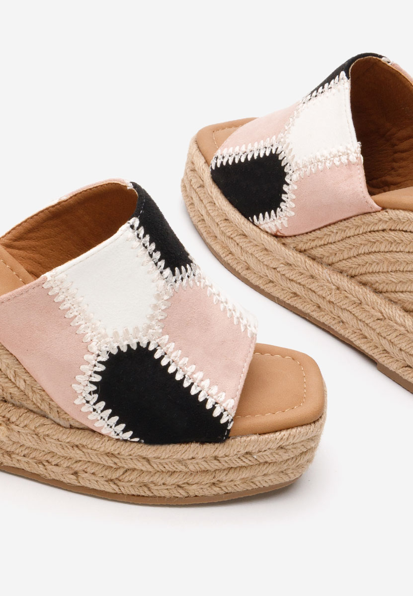 Mules compensées femme multicolores Teilor