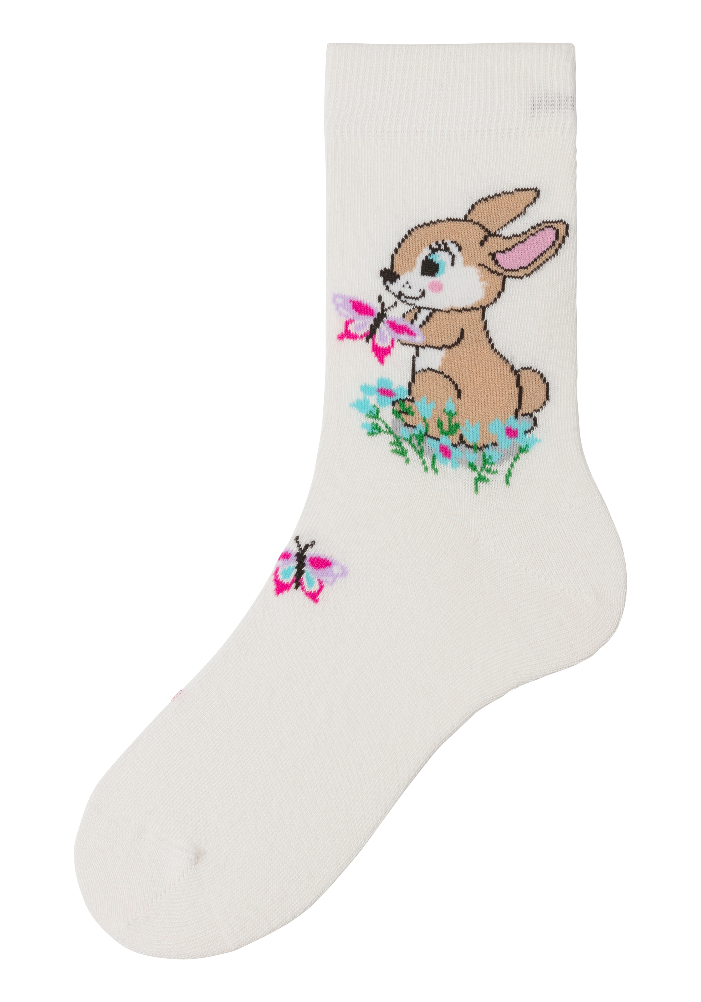 H.I.S Basicsocken Packung, 5 Paar tlg. mit Hasen Motiven
