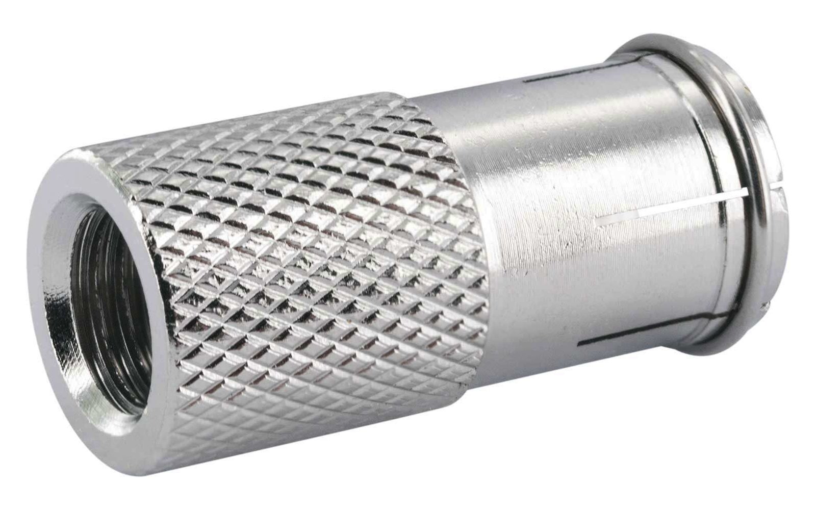 Schwaiger F-Quick Aufdrehstecker Ø 7 mm silber 2 Stück