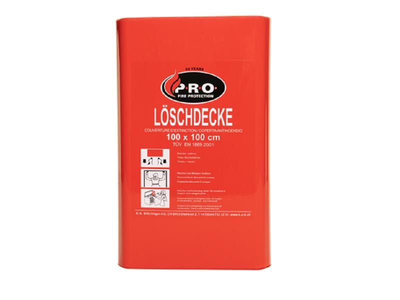 PRO Löschdecke 100 x 100 cm bis 1250 °C K.A.B PRO Löschdecke 1x1 m