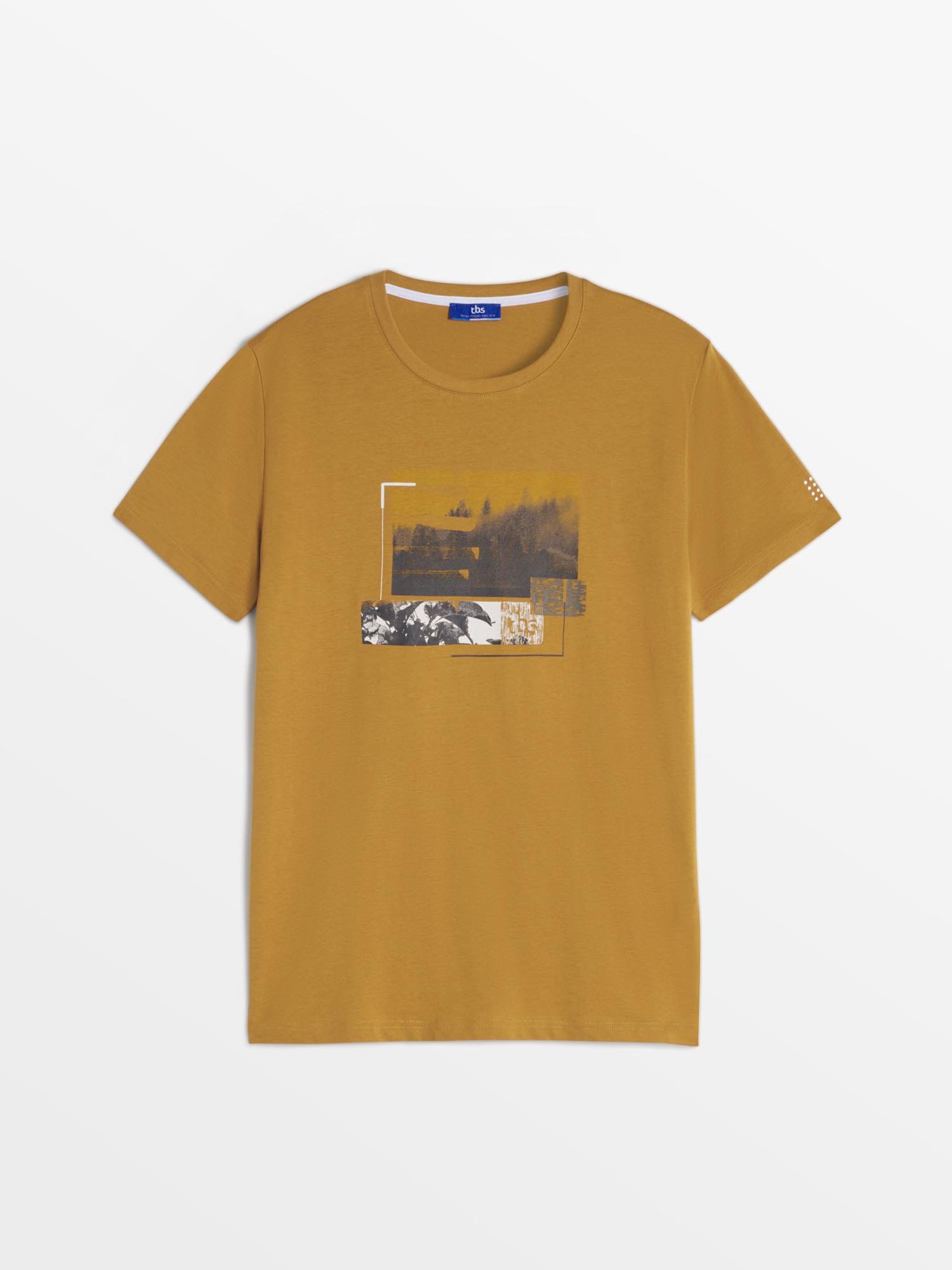 Tee Shirt Homme Manches Courtes Jaune