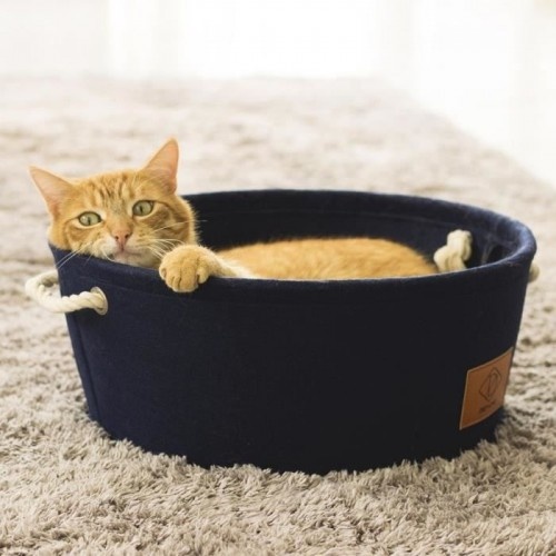 Cama de feltro azul para gatos Europet Bernina