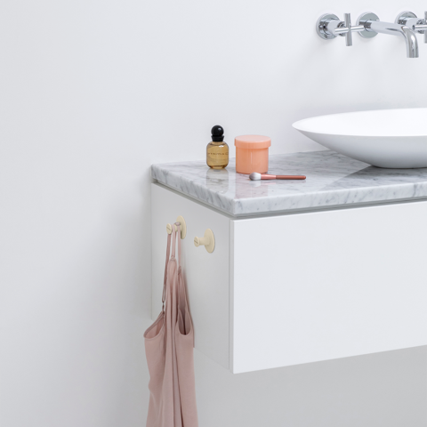 ReNew Handdoekhaakjes, set van 2, inclusief schroeven en tape - Soft B