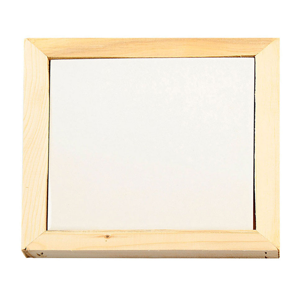 Onderzetter met Houten Lijst 15x15cm, 10st.