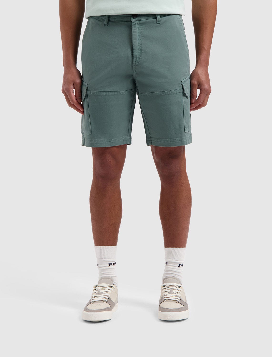 PURE PATH  Garment Dye Cargo Shorts