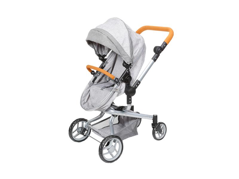 Knorrtoys Puppenwagen Boonk Stone Grey Kombi-Puppenwagen mit verstellbarem Verdeck