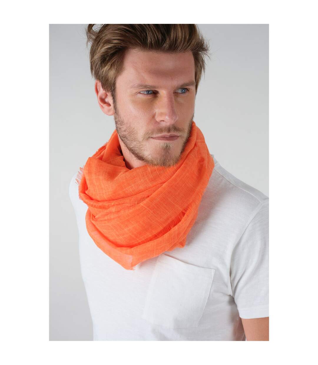 Echarpe fine uni  Orange