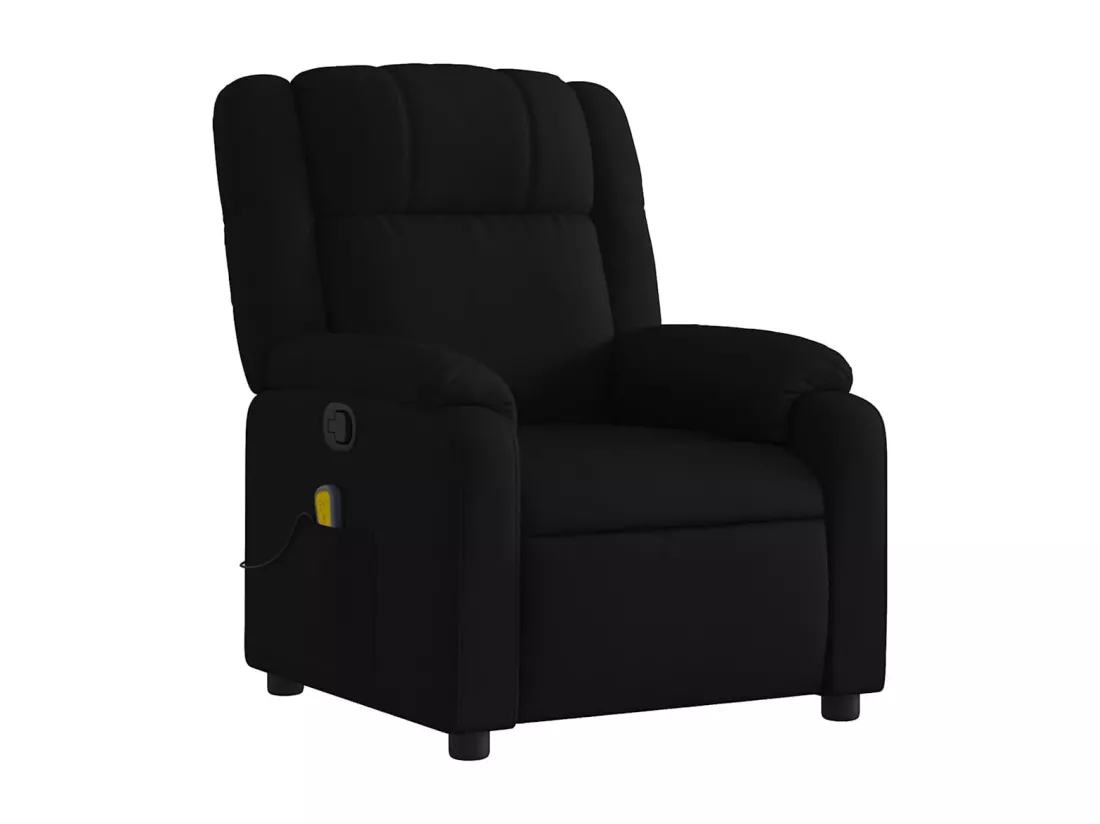Fauteuil de massage inclinable Noir Tissu