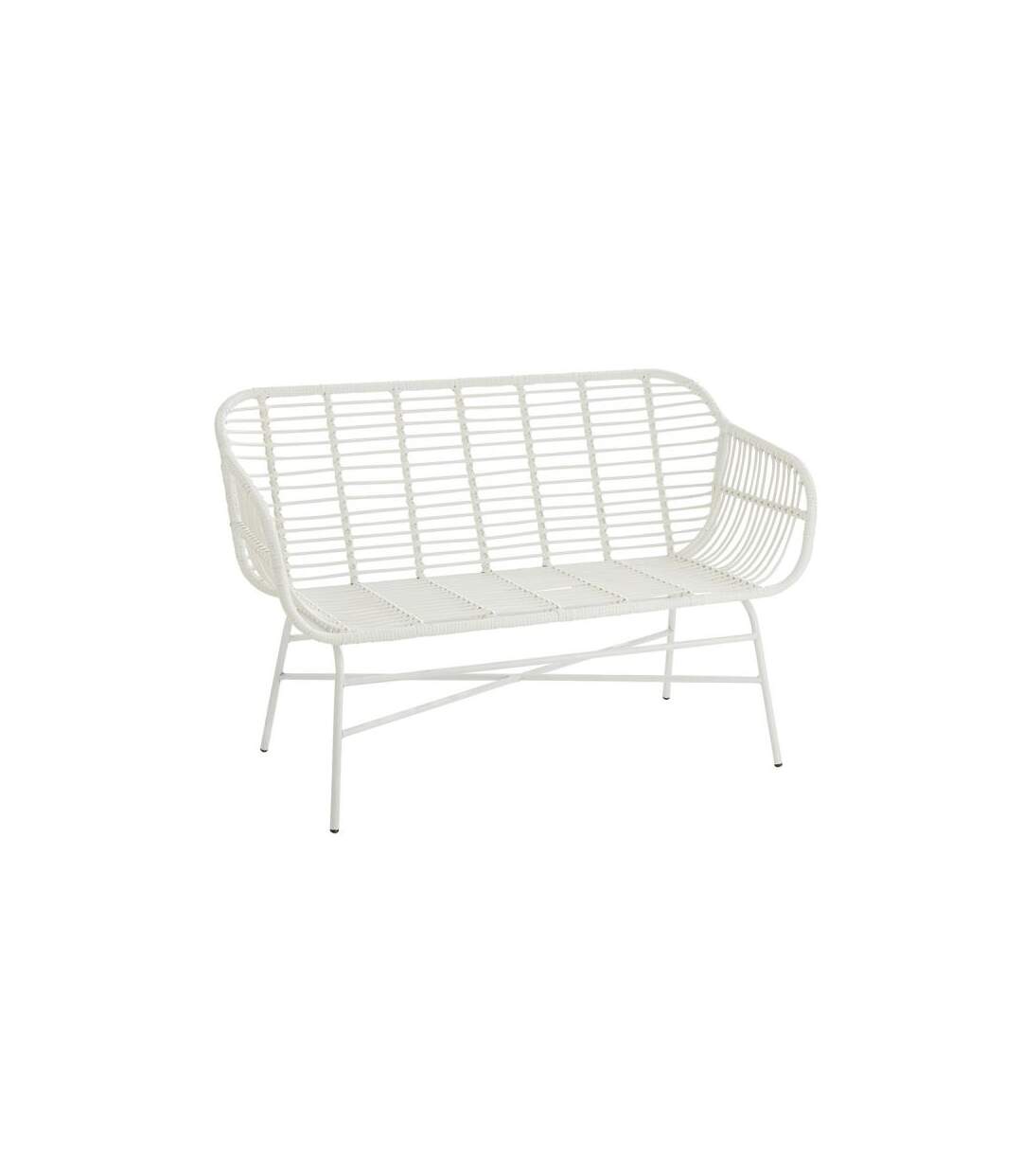 Paris Prix - Banc De Jardin Design celeste 128cm Blanc