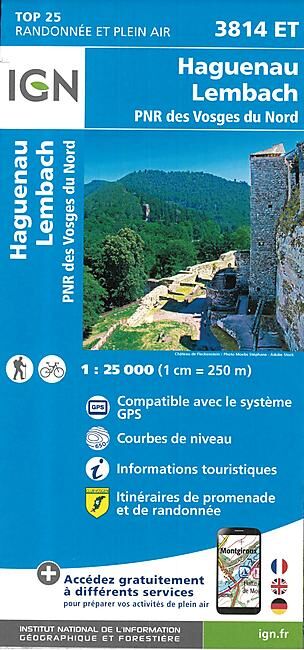 IGN - TOP25 3814ET HAGUENAU 1 25 000