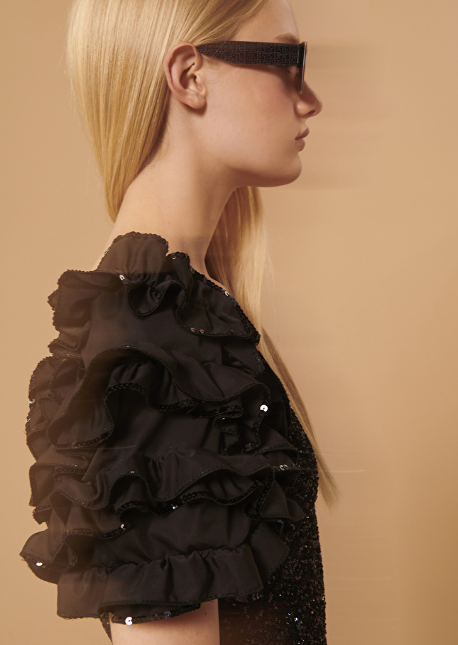 Robe Rickienoire à paillettes