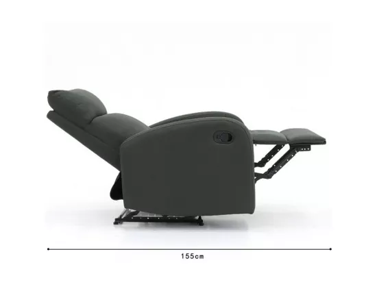 Fauteuil relax ERA relevable manuellement matière PU couleur gris, un fauteuil d'exception