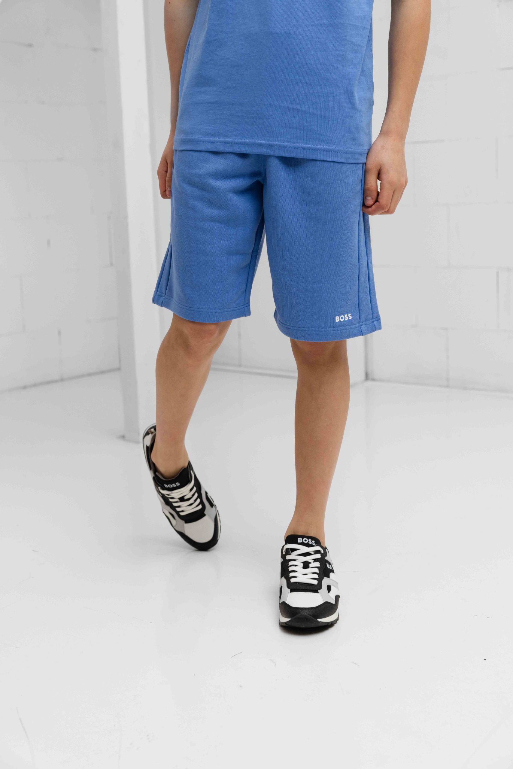 Hugo Boss Logo Korte Broek Kids Blauw