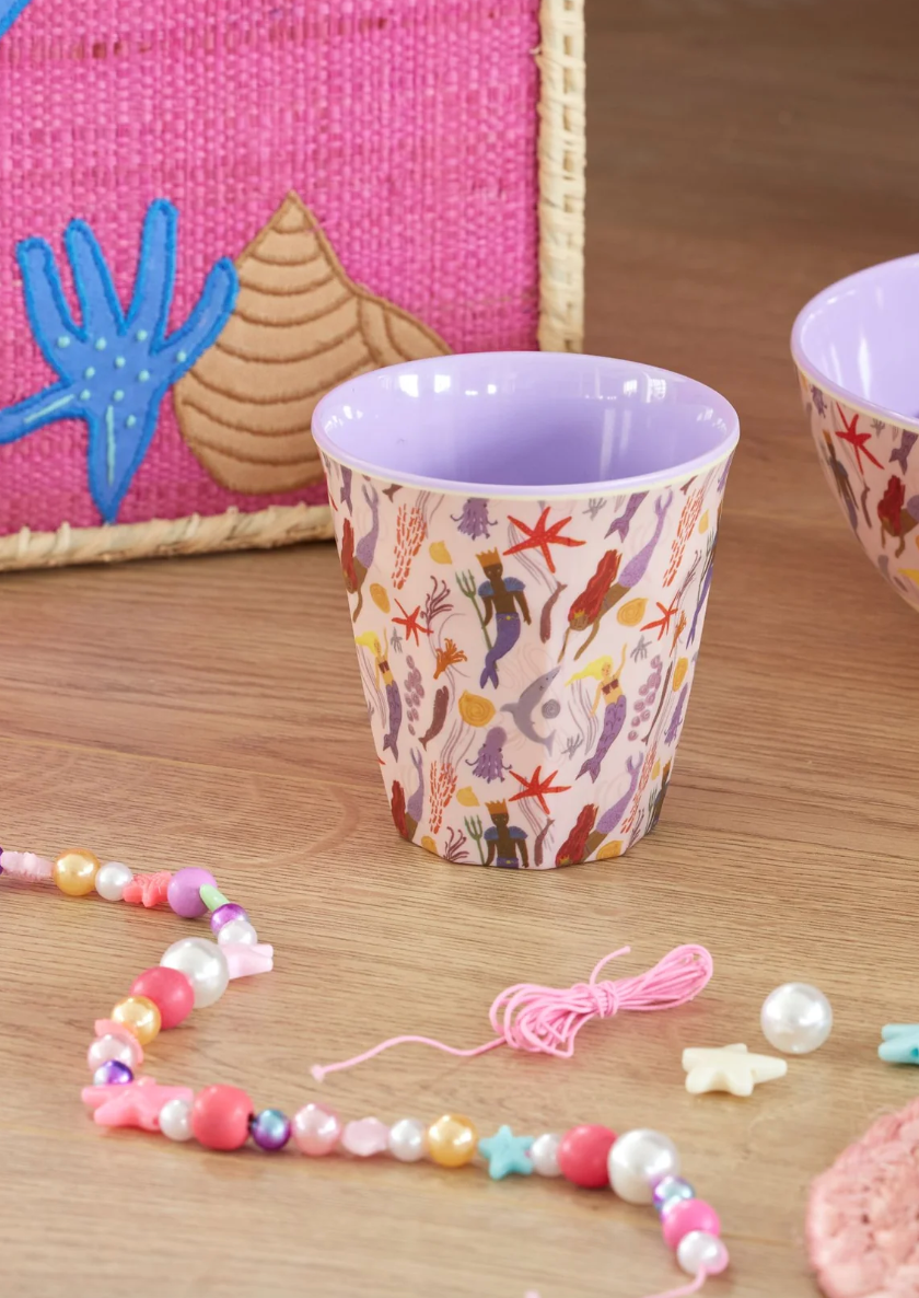 Rice Beker Middelgroot - Lavender - Mermaid Print