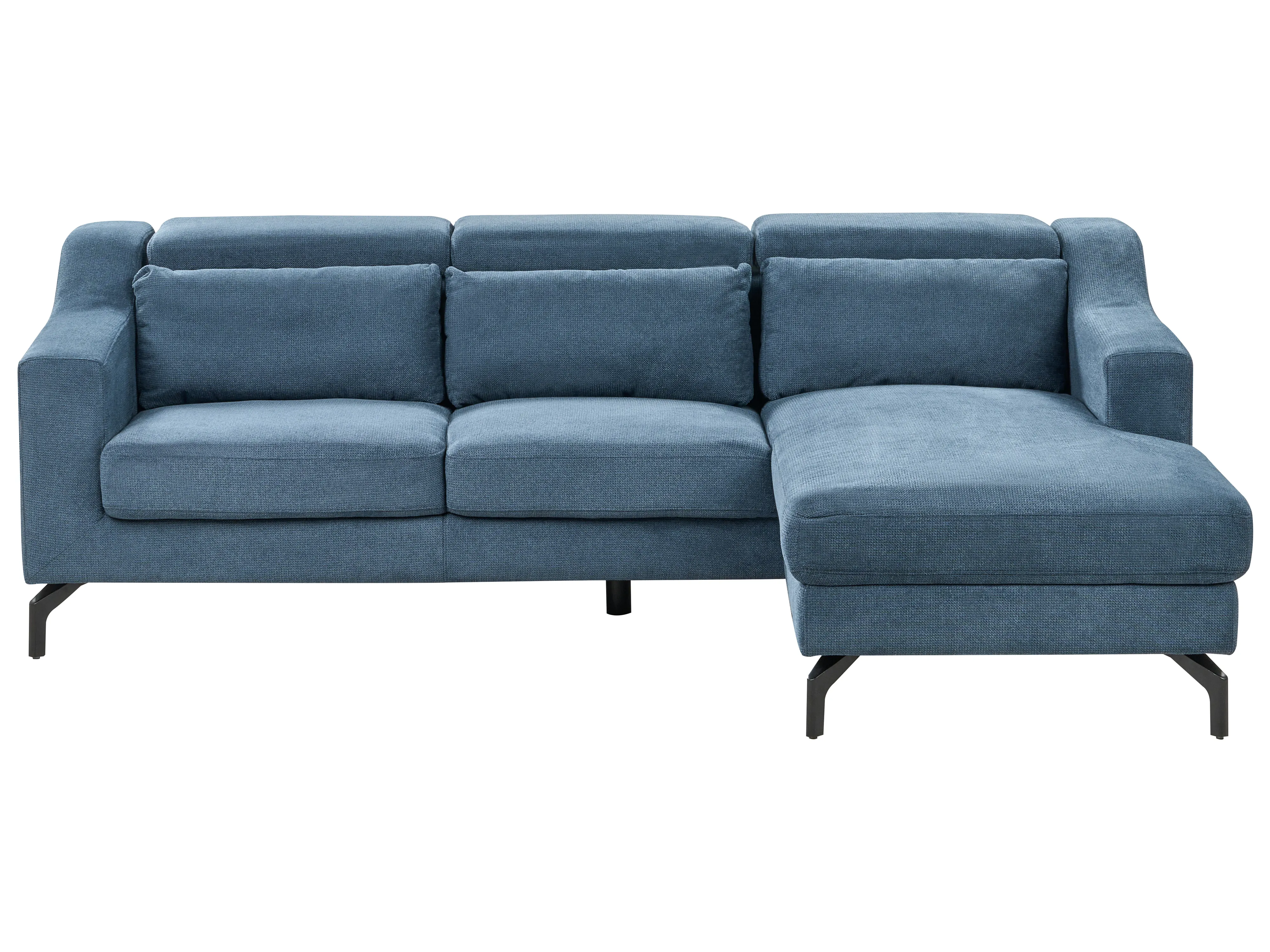 Hoekbank 4-zits GLOSLI Stof Marineblauw linkszijdig