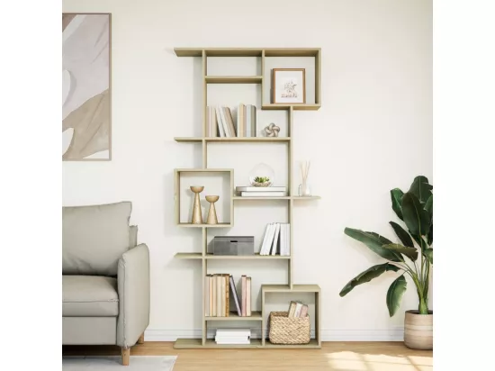 Bibliothèque chêne sonoma 92x29x188 cm bois d'ingénierie