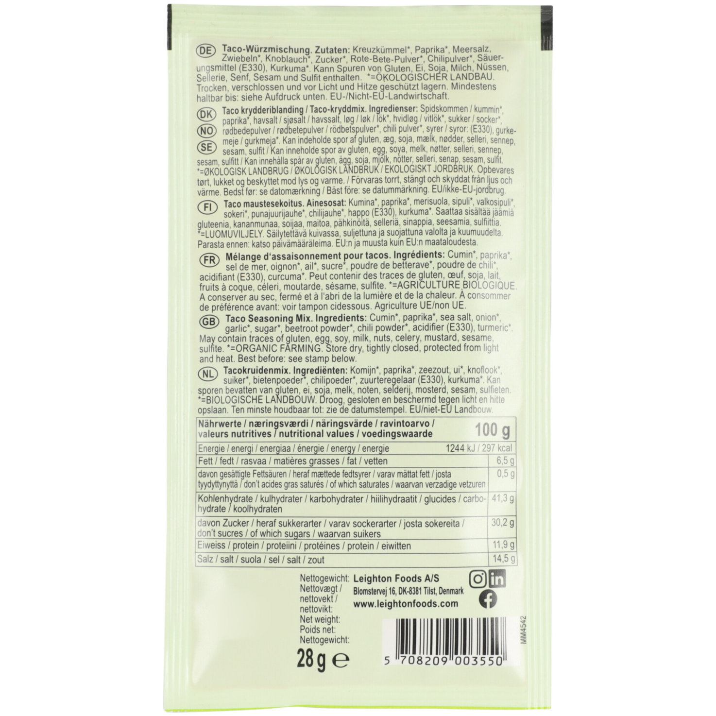 Antica Cantina Organic Taco Seasoning Mix