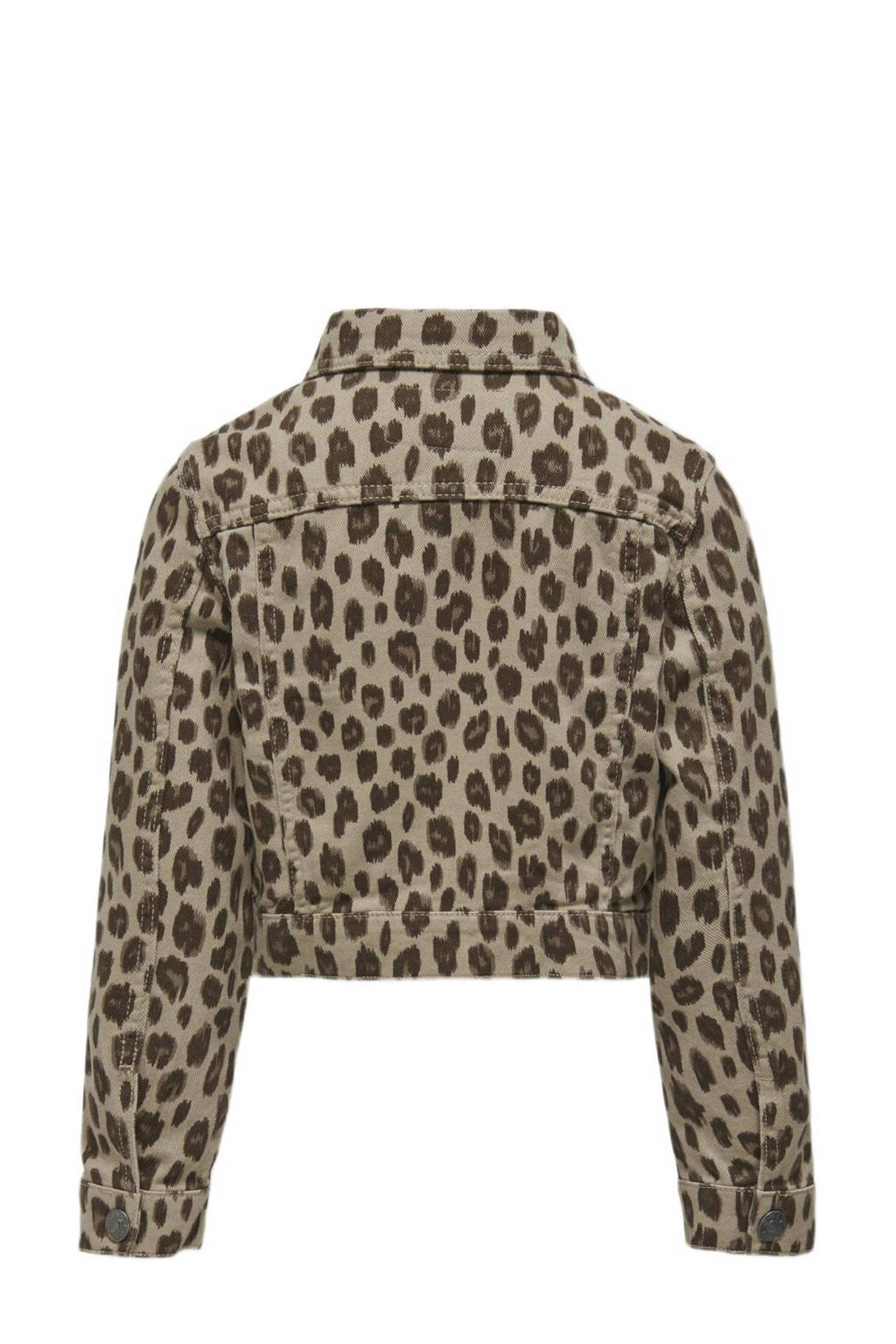 ONLY spijkerjas met panterprint beige/bruin/zwart