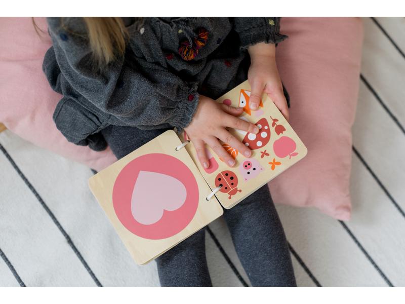 Kindsgut Beschäftigungsspielzeug Holzbuch Farben Kinderbuch aus hochwertigem Holz