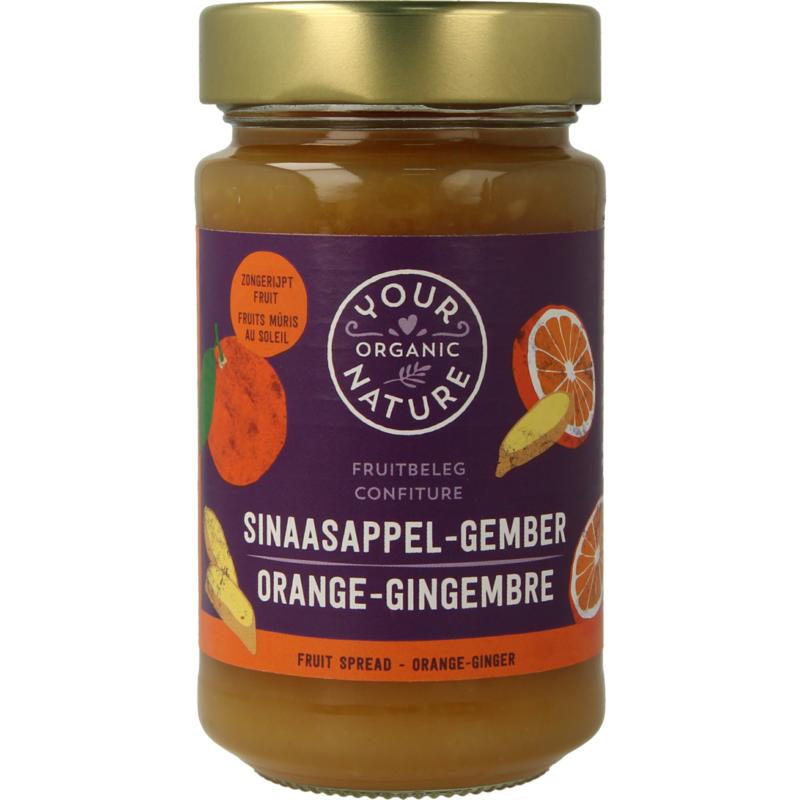 Your Organic Nature Fruit beleg sinaasappel / gemb er bio (250 gr)