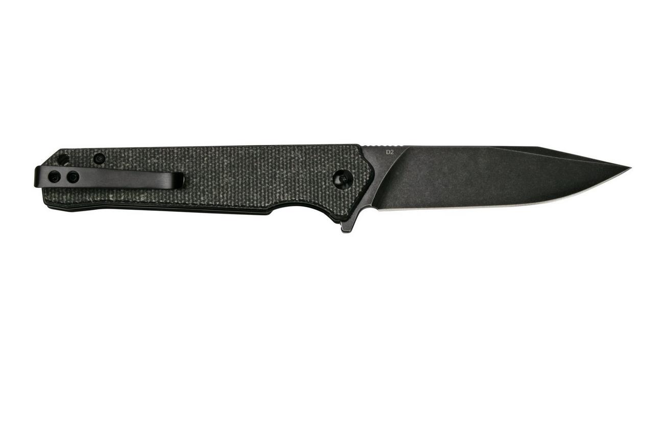 QSP Knife Mamba V2 QS111-G2 Blackwashed, Black Micarta zakmes