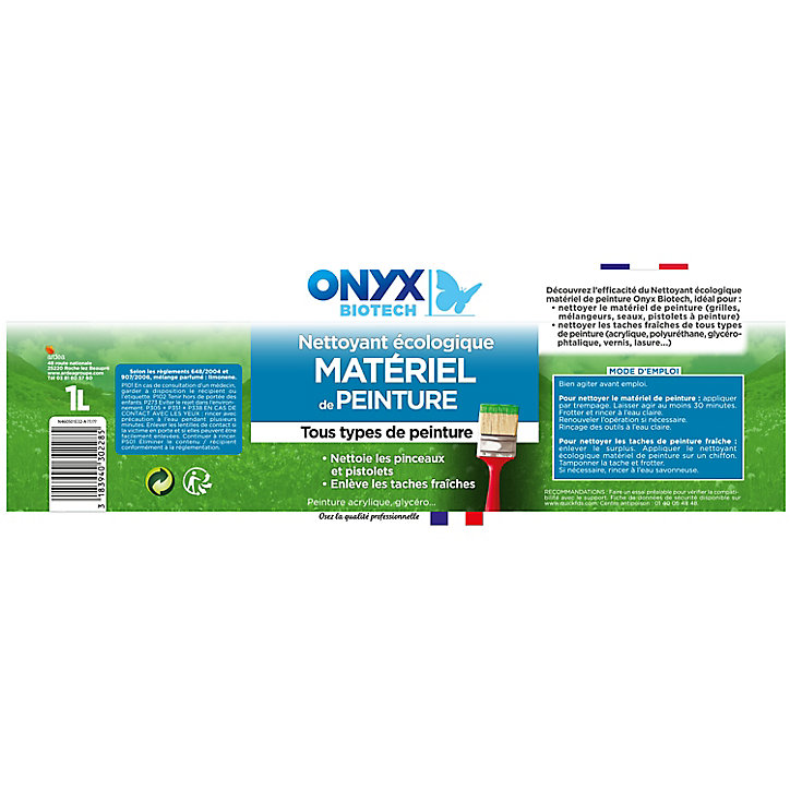 Nettoyant écologique matériel de peinture Onyx 1 L