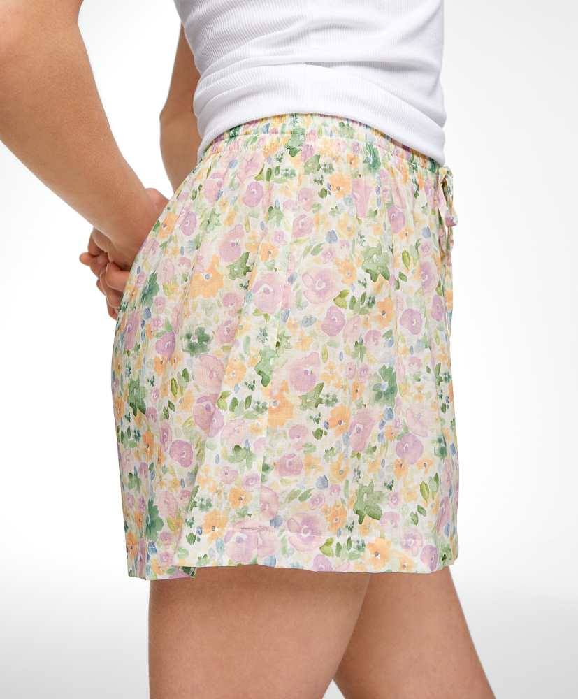 Shorts florais 100% algodão