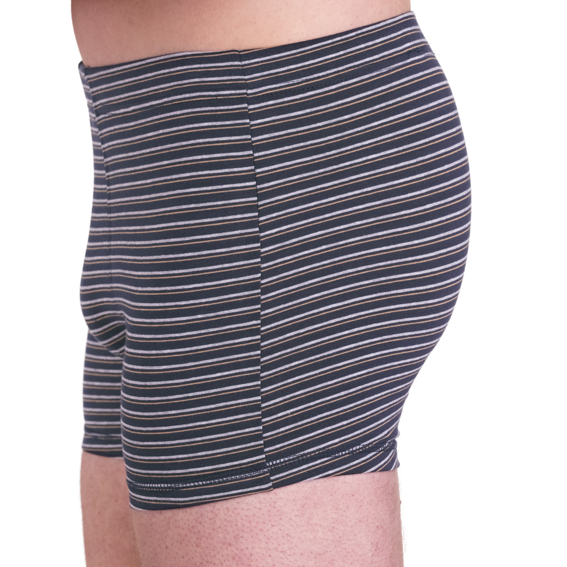 VanVaan Herren Retroshorts mit Streifen-Allover dunkelblau / grau