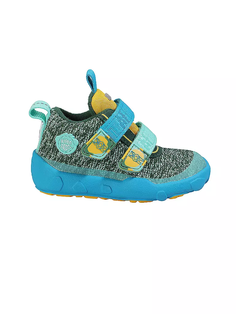 AFFENZAHN Kinder Barfußschuhe - Übergangsschuhe KNIT HAPPY  Bär petrol