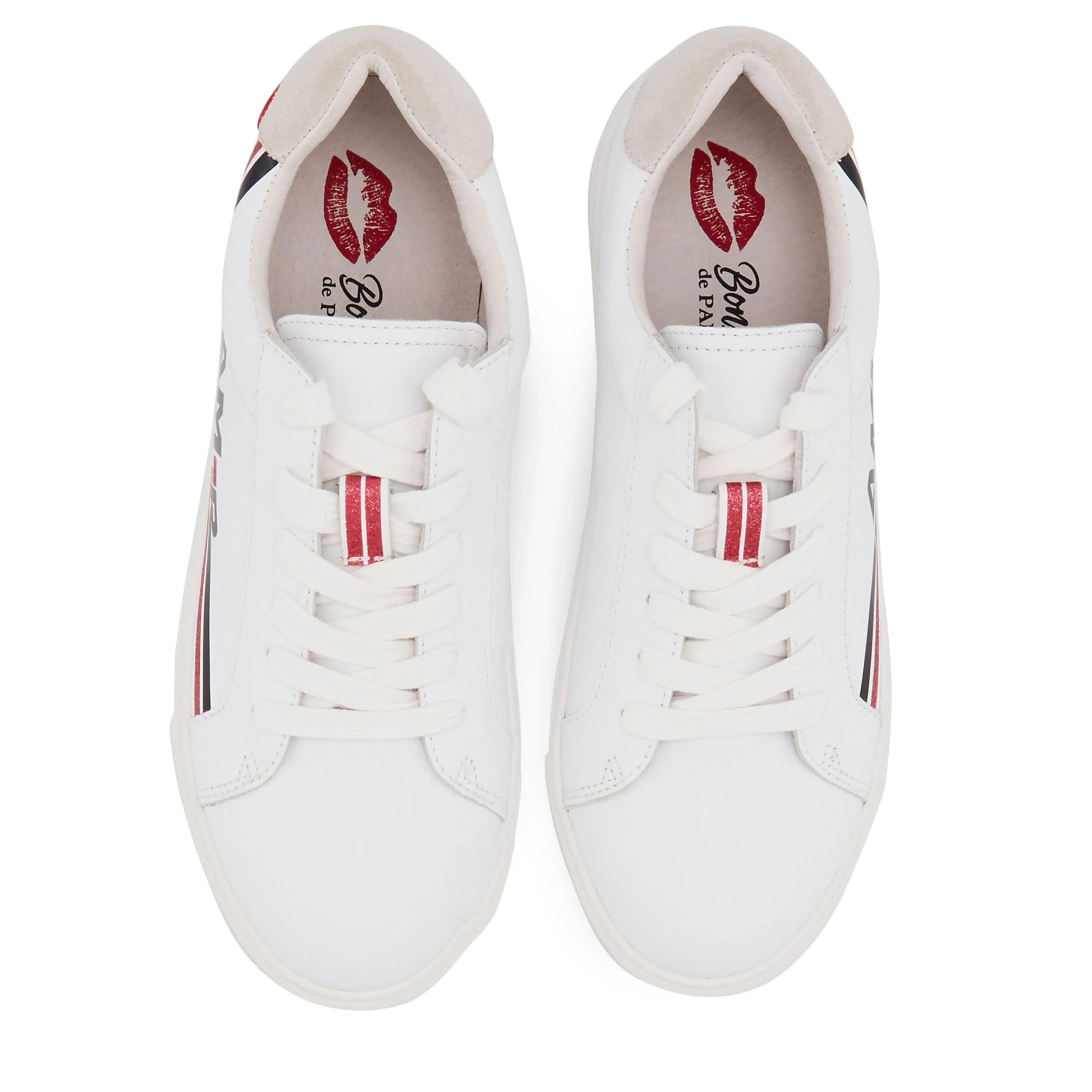 SIMONE RETRO AMOUR - Sneakers en cuir | Blanc