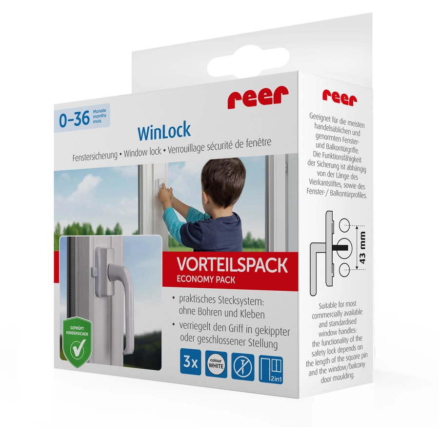 reer Fenster- und Balkontürsicherung WinLock Vorteilspack