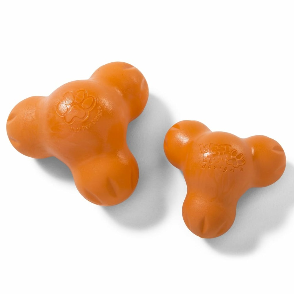 Jouet pour chiens avec zogoflex tux orange mandarine l