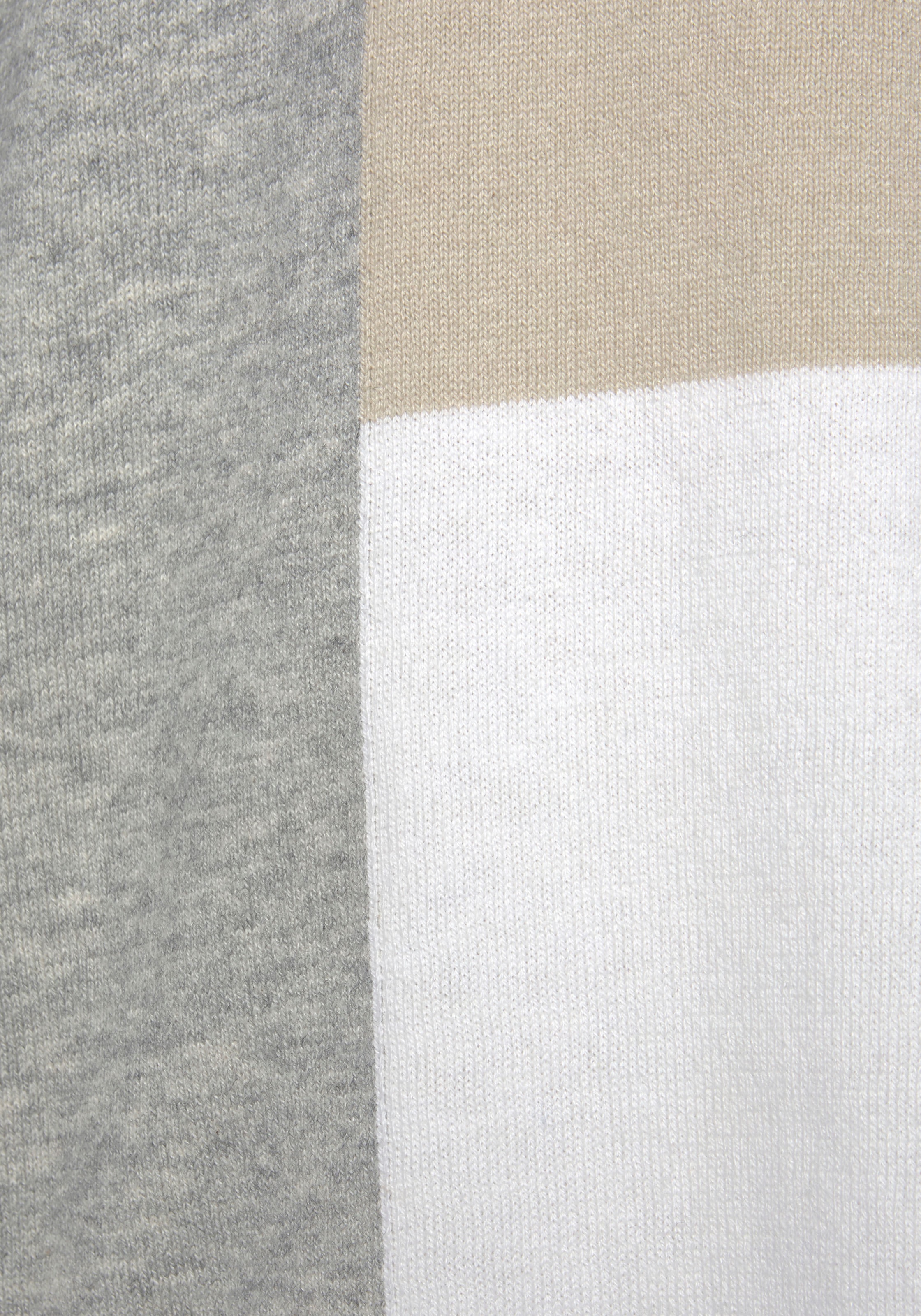 LASCANA Rundhalspullover , mit Colorblock-Optik, Damenpullover, Baumwolle, locker und kaschierend