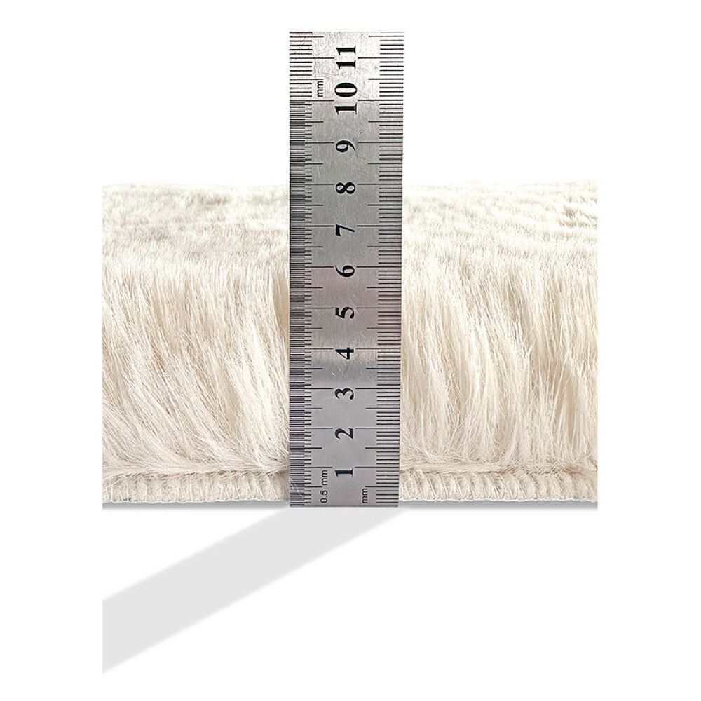 GULVTEPPE PREMIUMØ80CM NATURHVIT